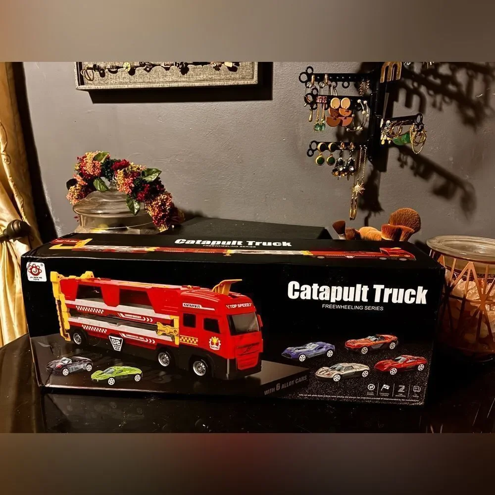 Catapult Truck Freewheeling Series Toy Set - Red